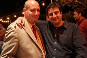 Rick Jenkins with Eugene Mirman.