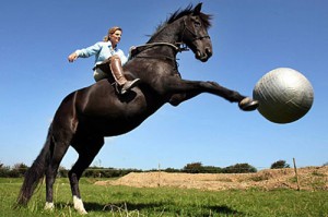 Actual horses are limited to soccer. (via theequinest.com)