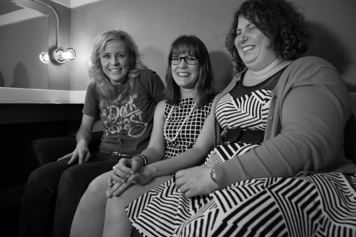 Maria Bamford, me and Emily Ruskowski on the eve which will henceforth be referred to as the greatest night of our lives.